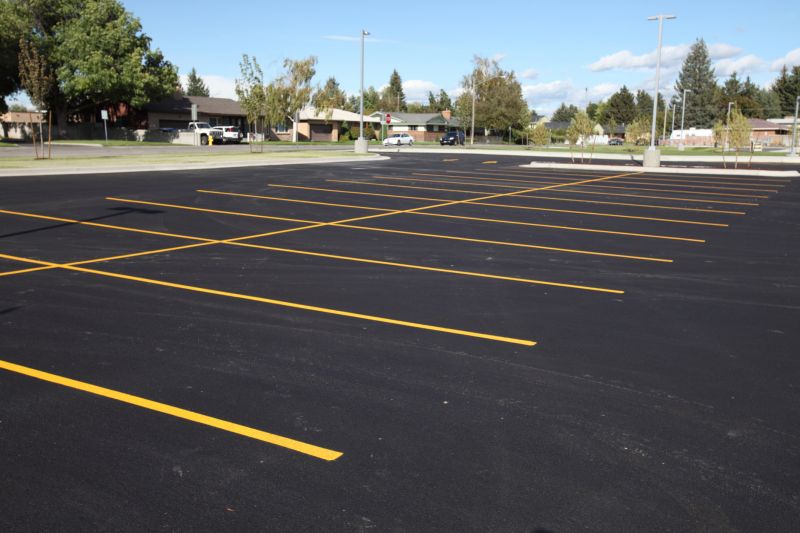 Completed Commercial Parking Lot